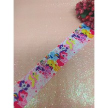 Репсовая лента с рисунком 2,5 см, цена за 1 м